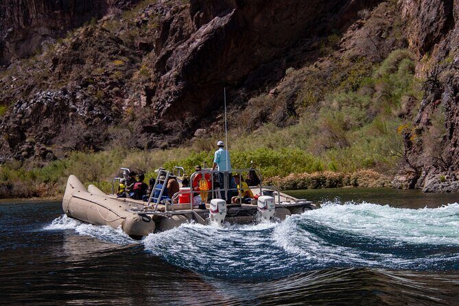 Hoover Dam Raft Tour with Transport & Swim in Black Canyon - Snacks and onboard comforts: the souvenir backpack detail